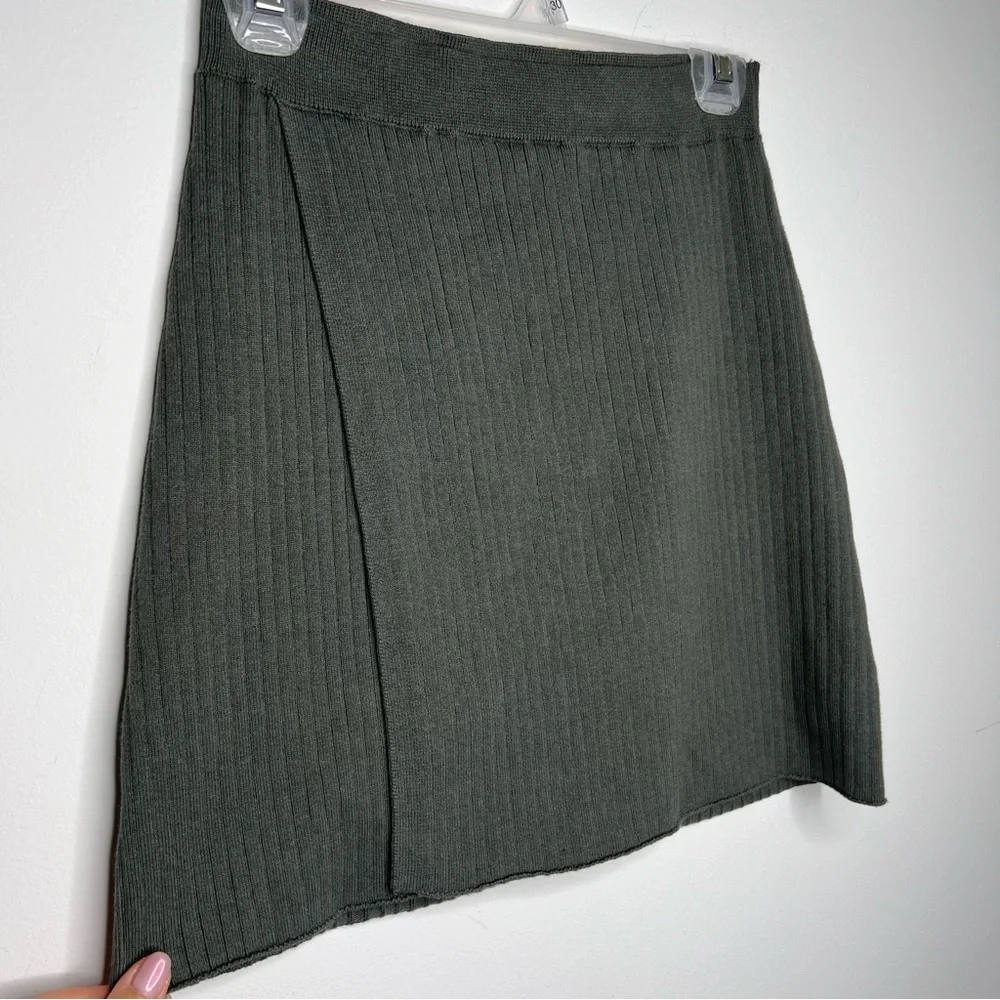 Free People Mod Wrap Mini Skirt in Thyme H18‎